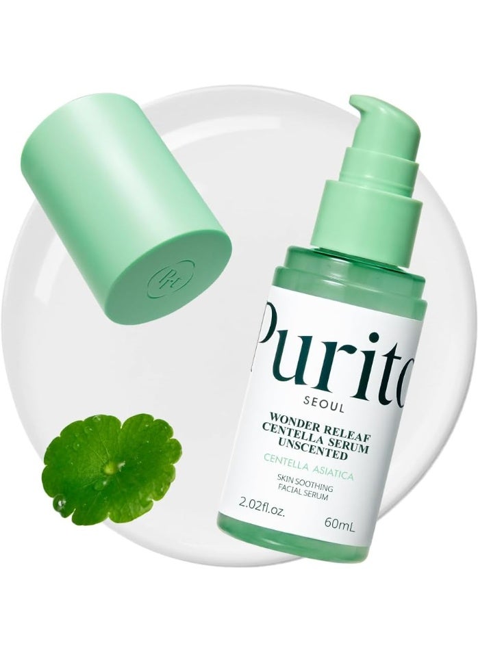 PURITO Centella Unscented Serum, Korean Centella, for All Skin Types, Ampoule, Soothing, Calming, Facial Serum for face, Vegan & Cruelty-Free, Korean Skin Care, 60ml 2fl.oz - Image 1